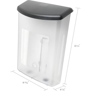 Outdoor Literature Box, 10w x 4.5d x 13.13h, Clear/Black