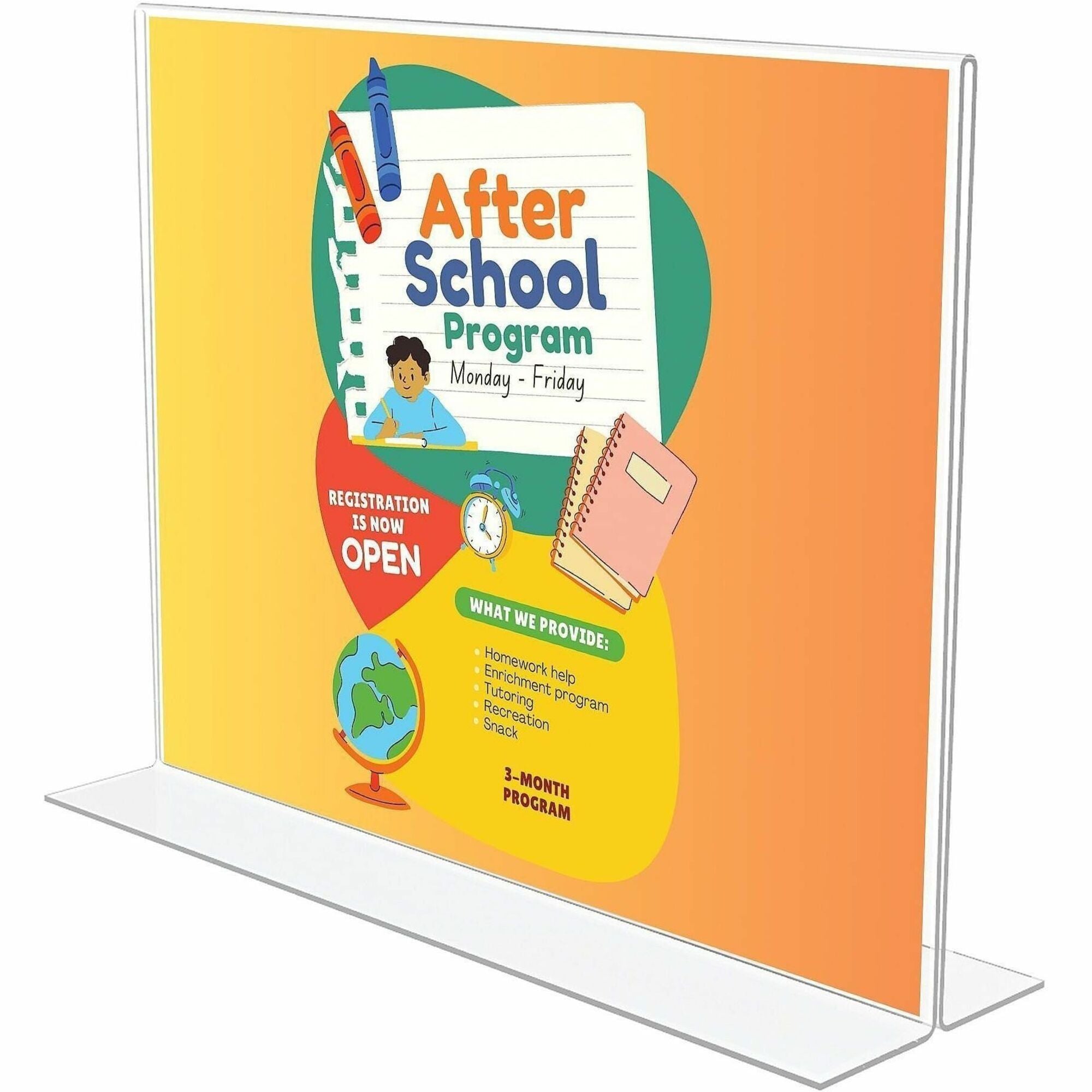 Classic Image Double-Sided Sign Holder, 11 x 8.5 Insert, Clear