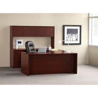 HON 10500 Series Bridge - 42" x 24"29.5" - Square Edge - Finish: Laminate, Mahogany - Scratch Resistant, Stain Resistant - For Office