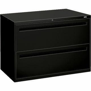 Brigade 700 Series Lateral File, 2 Legal/Letter-Size File Drawers, Black, 42" x 18" x 28