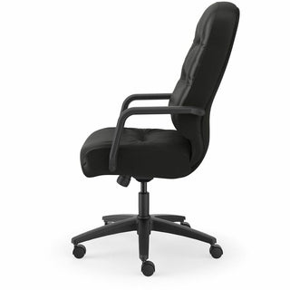 Pillow-Soft 2090 Series Executive High-Back Swivel/Tilt Chair, Supports Up to 300 lb, 16.75" to 21.25" Seat Height, Black