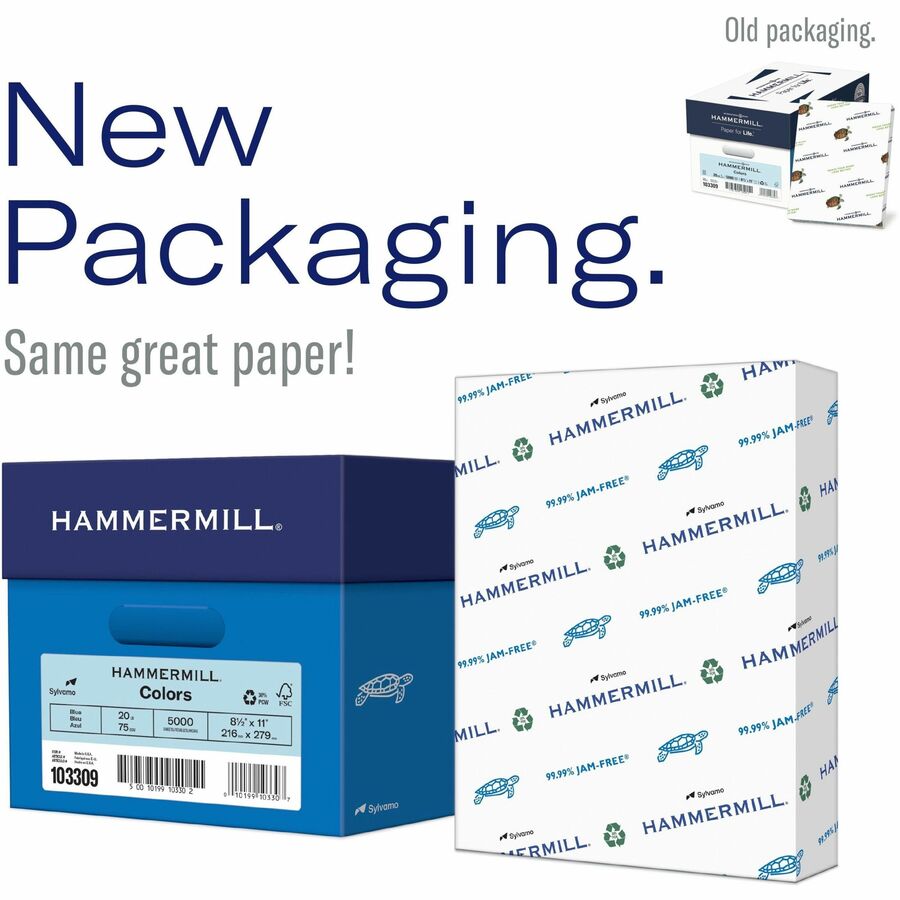 Colors Print Paper, 20 lb Bond Weight, 8.5 x 11, Canary, 500/Ream