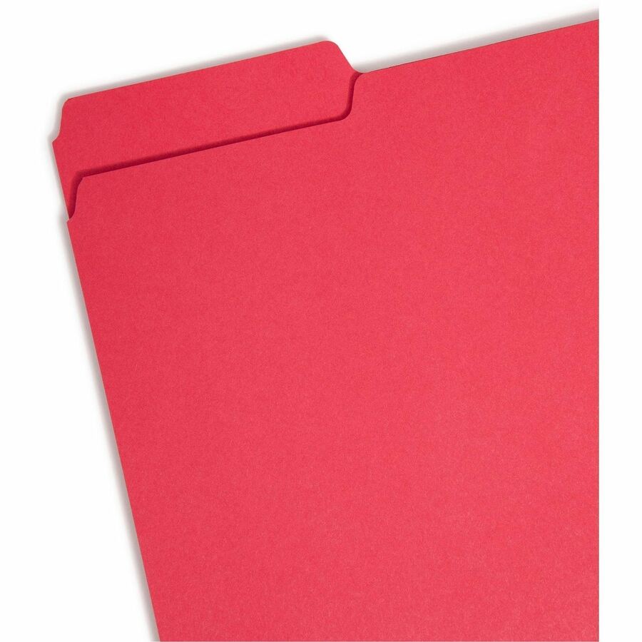Interior File Folders, 1/3-Cut Tabs: Assorted, Letter Size, 0.75" Expansion, Assorted Colors, 100/Box
