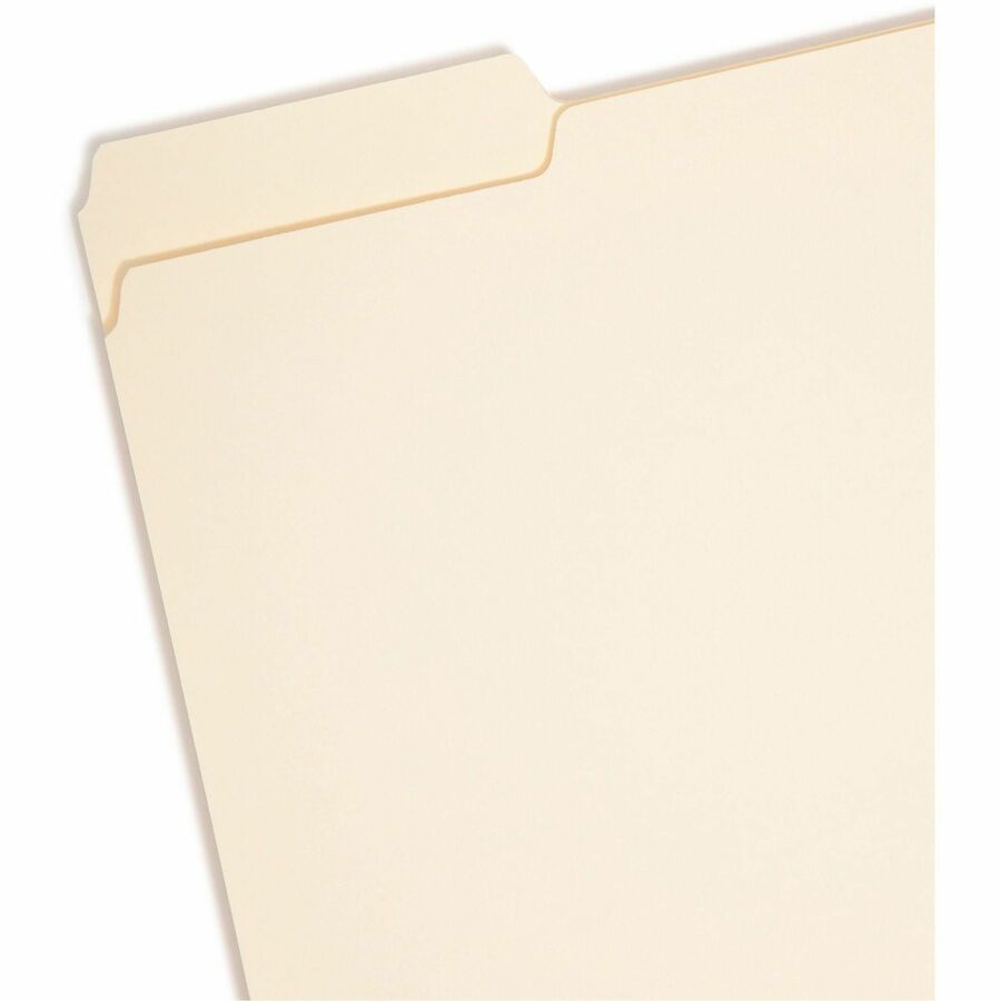 Interior File Folders, 1/3-Cut Tabs: Assorted, Letter Size, 0.75" Expansion, Manila, 100/Box