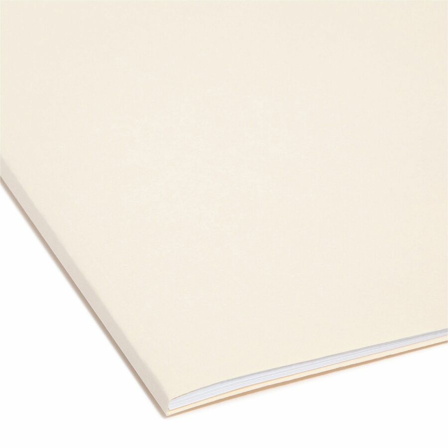 Interior File Folders, 1/3-Cut Tabs: Assorted, Letter Size, 0.75" Expansion, Manila, 100/Box