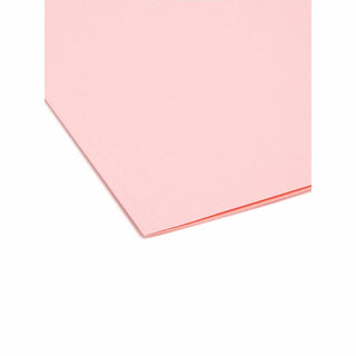 Interior File Folders, 1/3-Cut Tabs: Assorted, Letter Size, 0.75" Expansion, Pink, 100/Box
