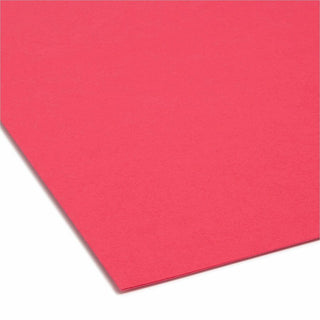 Interior File Folders, 1/3-Cut Tabs: Assorted, Letter Size, 0.75" Expansion, Red, 100/Box