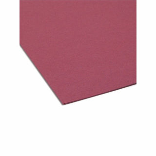 Interior File Folders, 1/3-Cut Tabs: Assorted, Letter Size, 0.75" Expansion, Maroon, 100/Box