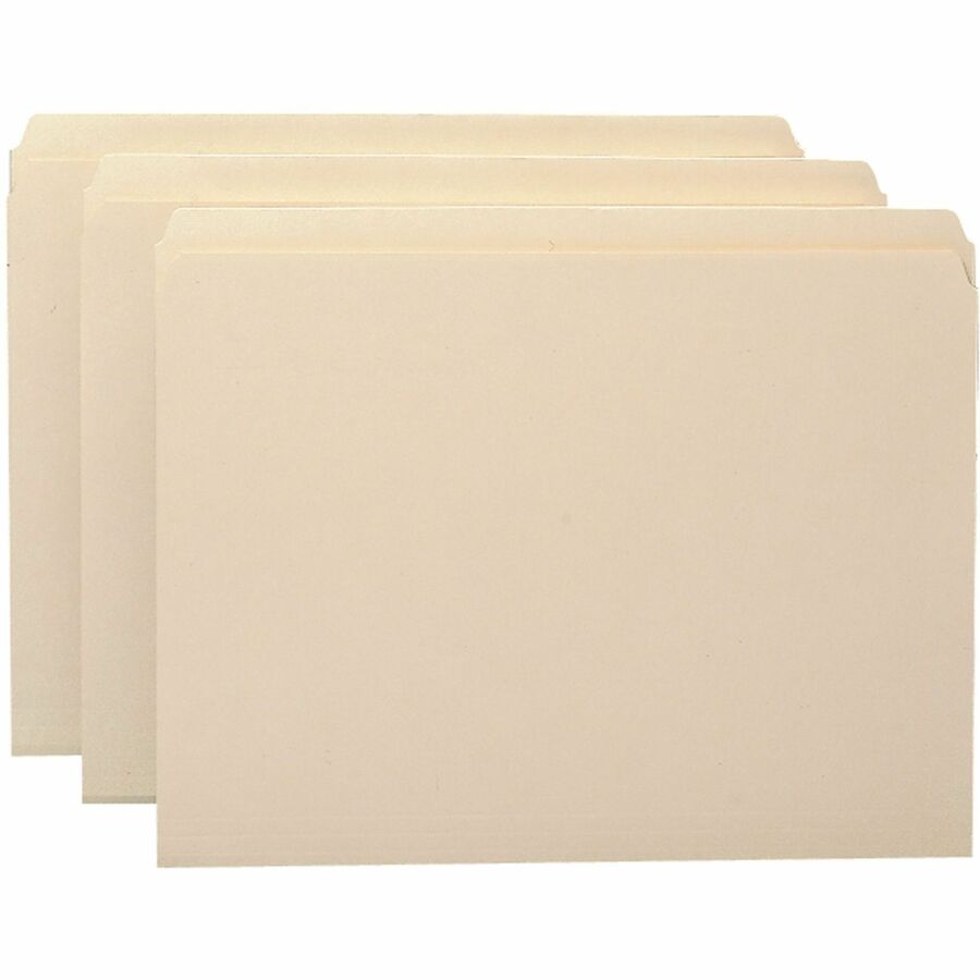 Manila File Folders, Straight Tabs, Letter Size, 0.75" Expansion, Manila, 100/Box