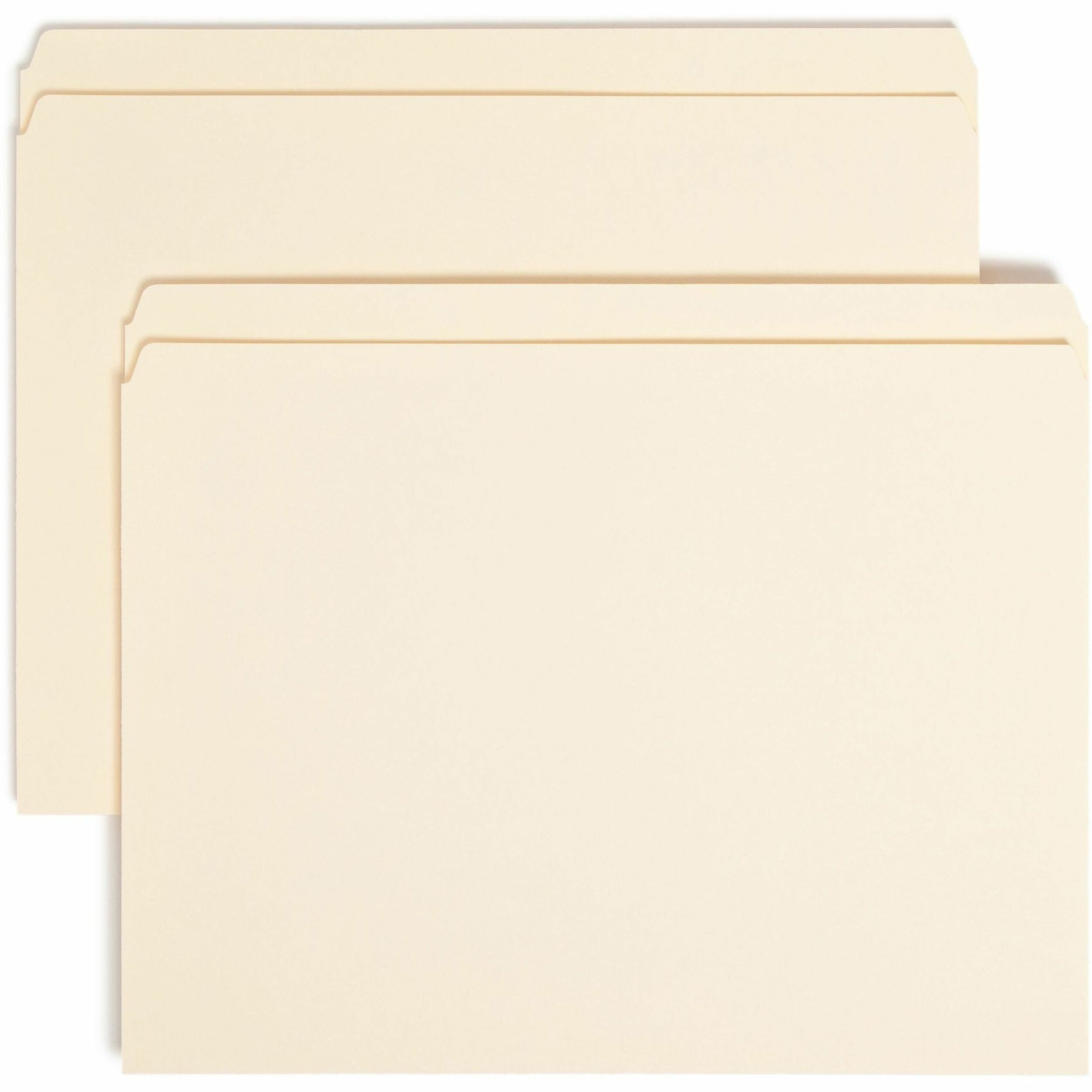 Manila File Folders, Straight Tabs, Letter Size, 0.75" Expansion, Manila, 100/Box