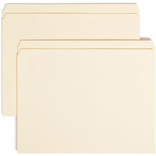 Manila File Folders, Straight Tabs, Letter Size, 0.75" Expansion, Manila, 100/Box