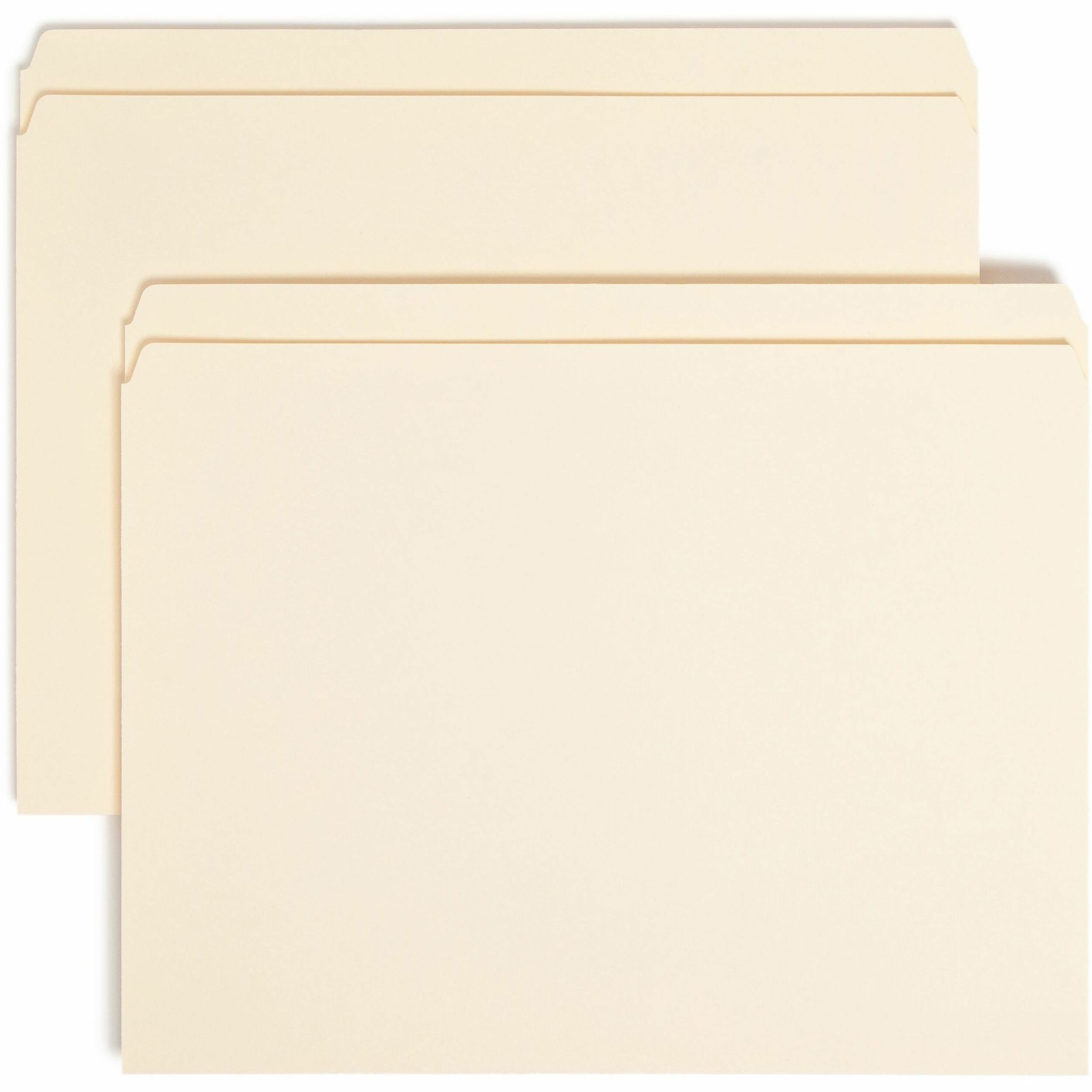 Manila File Folders, Straight Tabs, Letter Size, 0.75" Expansion, Manila, 100/Box