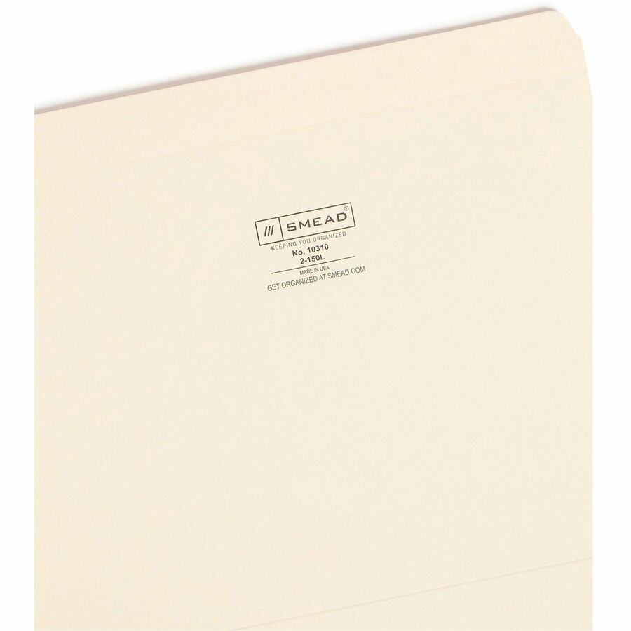 Reinforced Tab Manila File Folders, Straight Tabs, Letter Size, 0.75" Expansion, 11-pt Manila, 100/Box