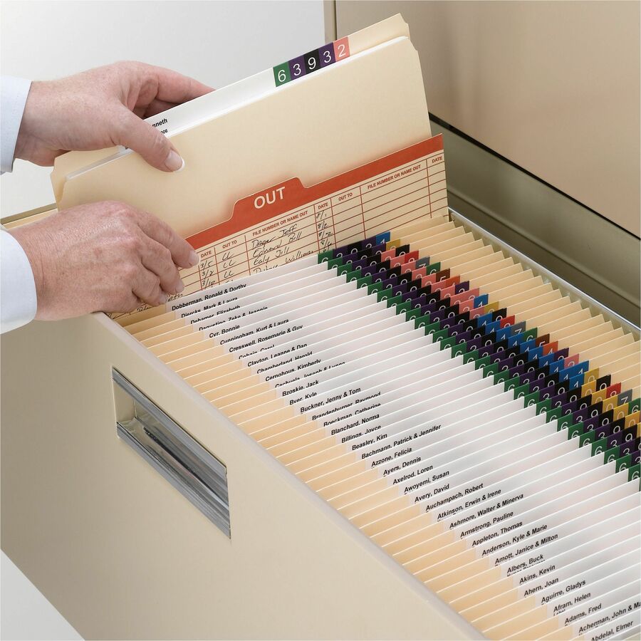 Reinforced Tab Manila File Folders, Straight Tabs, Letter Size, 0.75" Expansion, 11-pt Manila, 100/Box