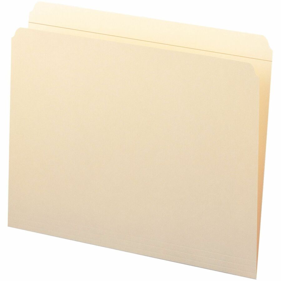 Reinforced Tab Manila File Folders, Straight Tabs, Letter Size, 0.75" Expansion, 11-pt Manila, 100/Box