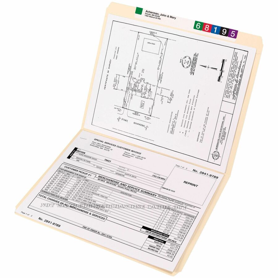 Reinforced Tab Manila File Folders, Straight Tabs, Letter Size, 0.75" Expansion, 11-pt Manila, 100/Box