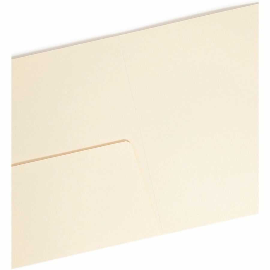 Top Tab File Folders with Inside Pocket, Straight Tabs, Letter Size, Manila, 50/Box