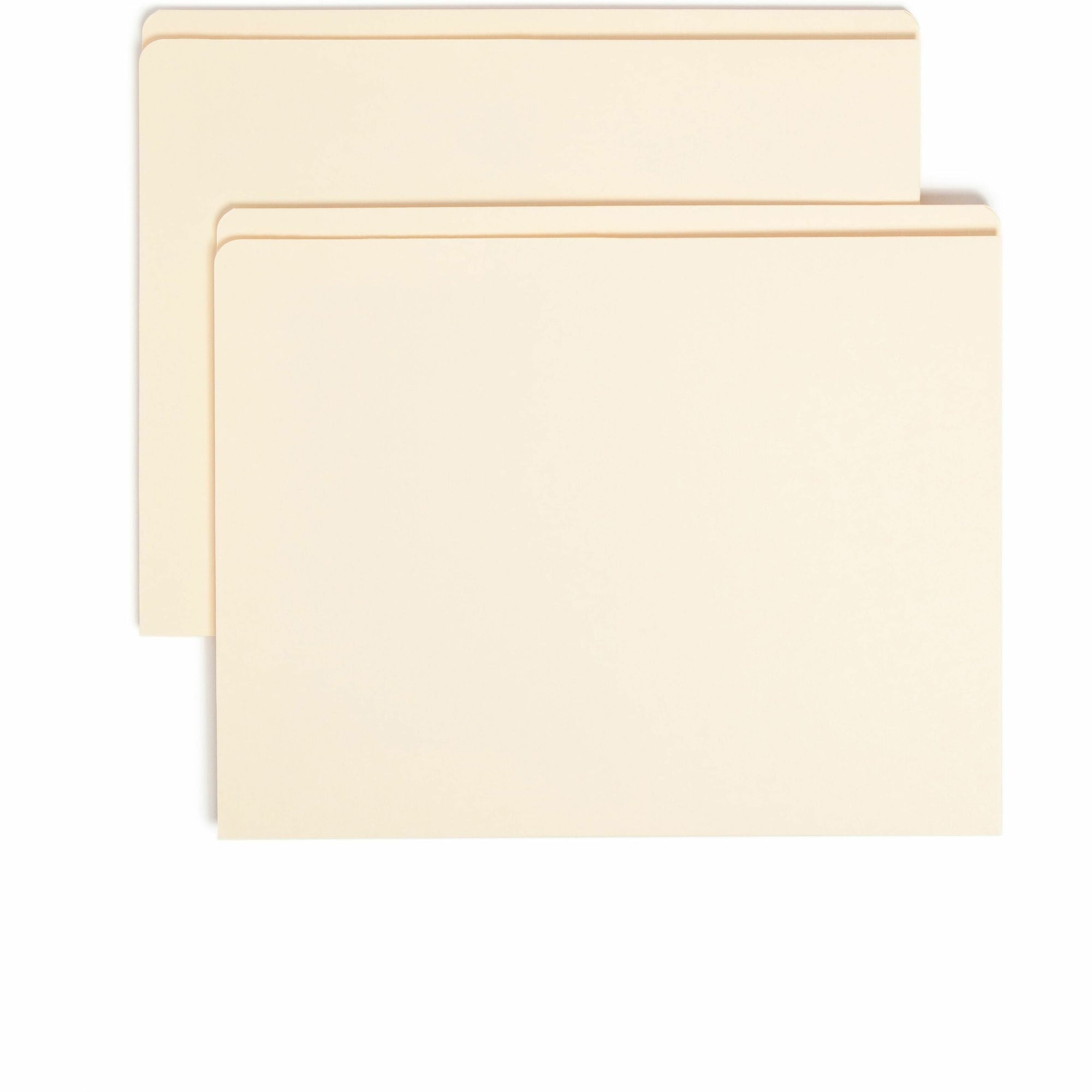Top Tab File Folders with Inside Pocket, Straight Tabs, Letter Size, Manila, 50/Box