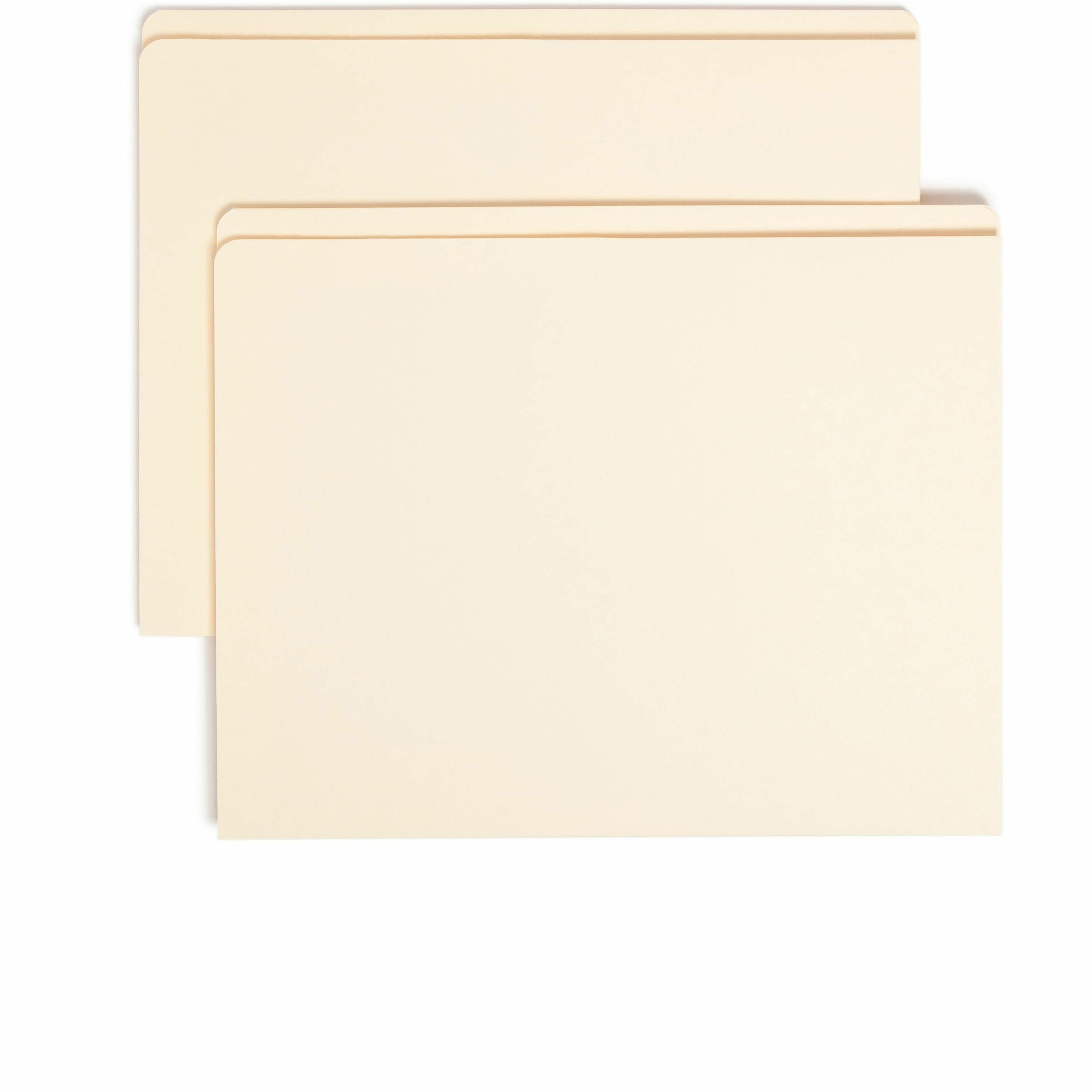 Top Tab File Folders with Inside Pocket, Straight Tabs, Letter Size, Manila, 50/Box