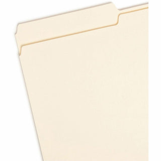Manila File Folders, 1/2-Cut Tabs: Assorted, Letter Size, 0.75" Expansion, Manila, 100/Box