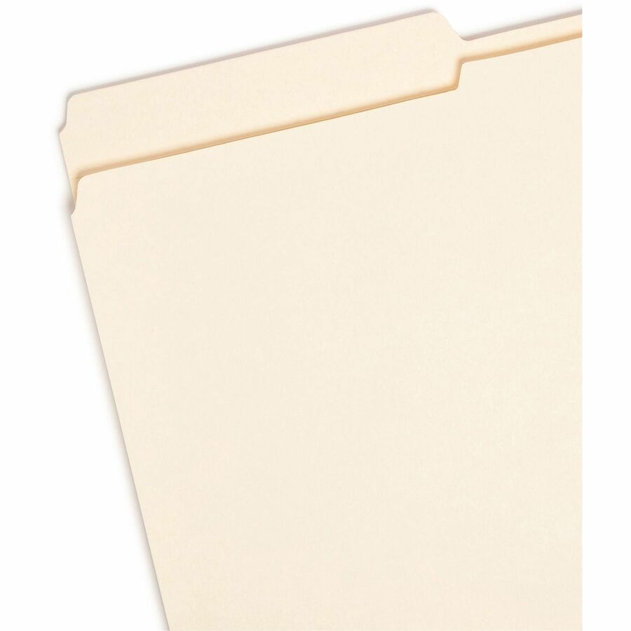 Reinforced Tab Manila File Folders, 1/2-Cut Tabs: Assorted, Letter Size, 0.75" Expansion, 11-pt Manila, 100/Box