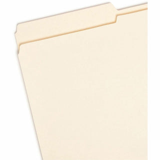 Reinforced Tab Manila File Folders, 1/2-Cut Tabs: Assorted, Letter Size, 0.75" Expansion, 11-pt Manila, 100/Box
