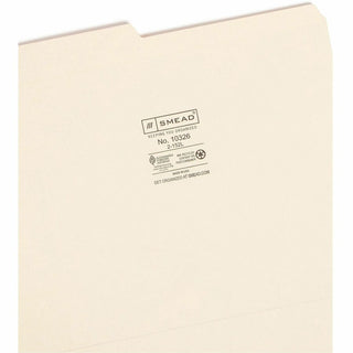 Reinforced Tab Manila File Folders, 1/2-Cut Tabs: Assorted, Letter Size, 0.75" Expansion, 11-pt Manila, 100/Box