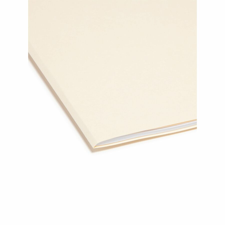 Reinforced Tab Manila File Folders, 1/2-Cut Tabs: Assorted, Letter Size, 0.75" Expansion, 11-pt Manila, 100/Box