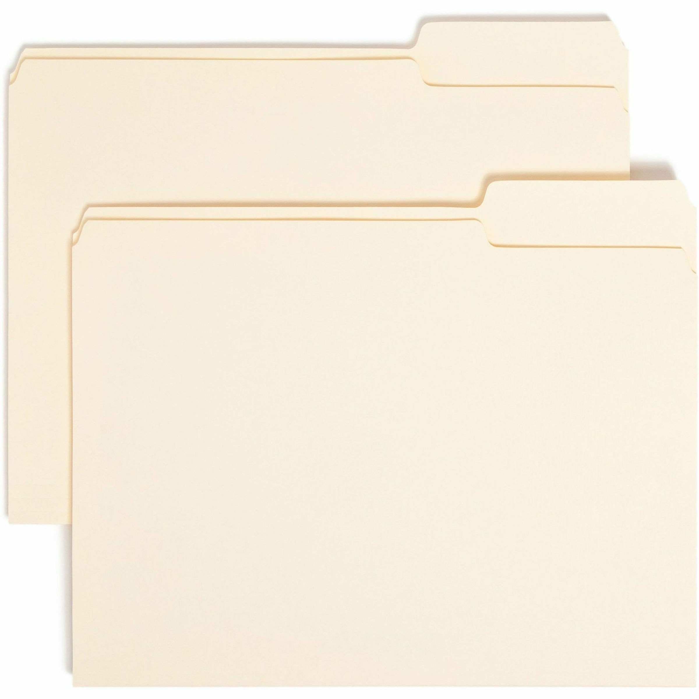 Manila File Folders, 1/3-Cut Tabs: Right Position, Letter Size, 0.75" Expansion, Manila, 100/Box