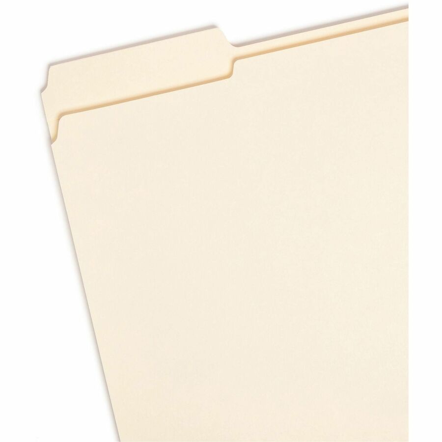 Reinforced Tab Manila File Folders, 1/3-Cut Tabs: Assorted, Letter Size, 0.75" Expansion, 11-pt Manila, 100/Box