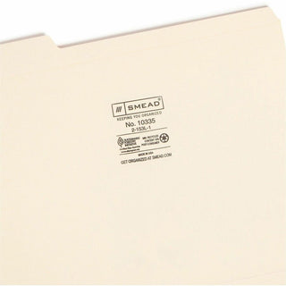 Reinforced Tab Manila File Folders, 1/3-Cut Tabs: Left Position, Letter Size, 0.75" Expansion, 11-pt Manila, 100/Box