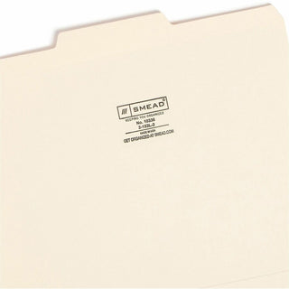 Reinforced Tab Manila File Folders, 1/3-Cut Tabs: Center Position, Letter Size, 0.75" Expansion, 11-pt Manila, 100/Box