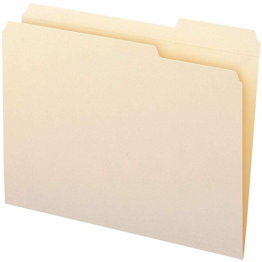 Reinforced Tab Manila File Folders, 1/3-Cut Tabs: Right Position, Letter Size, 0.75" Expansion, 11-pt Manila, 100/Box