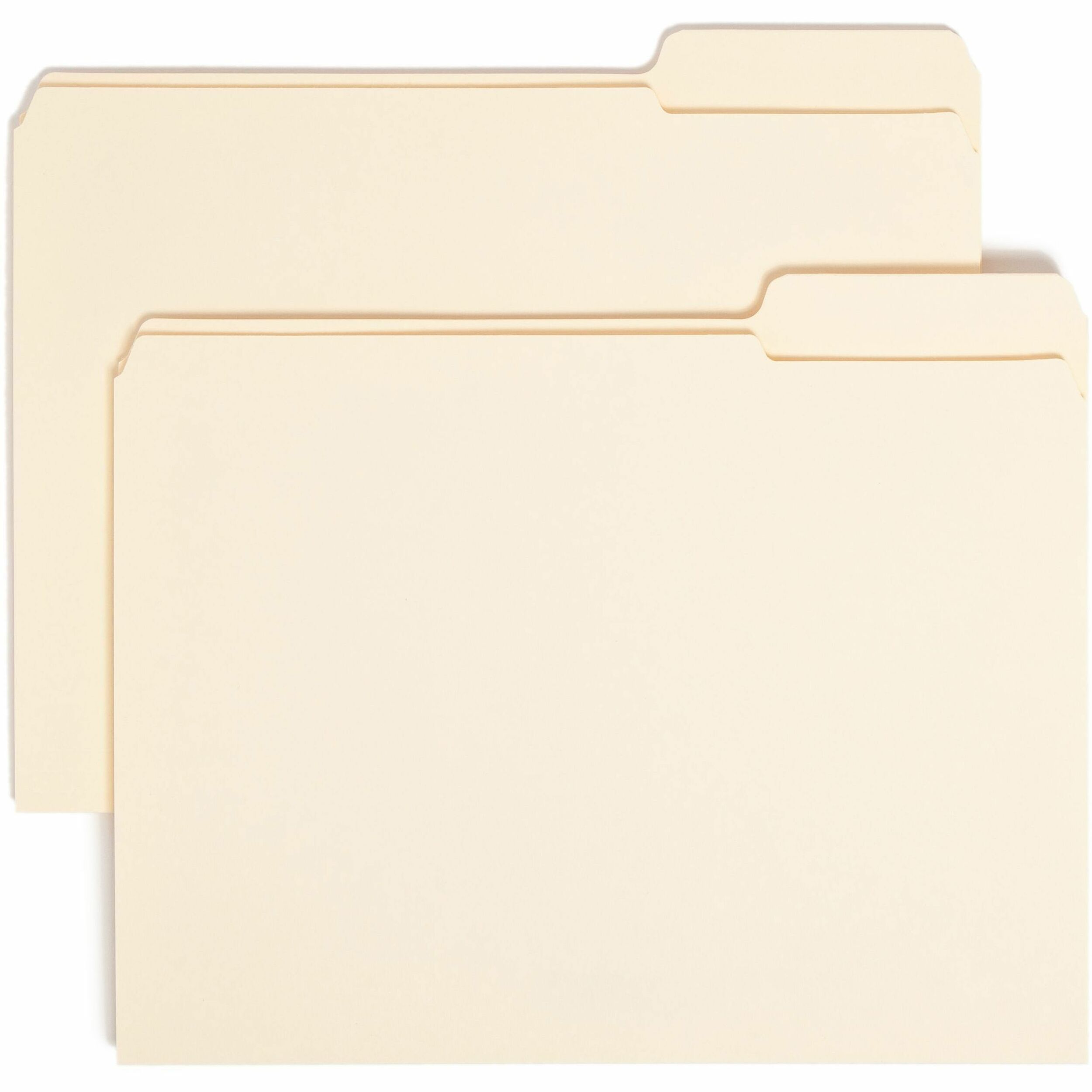Reinforced Tab Manila File Folders, 1/3-Cut Tabs: Right Position, Letter Size, 0.75" Expansion, 11-pt Manila, 100/Box