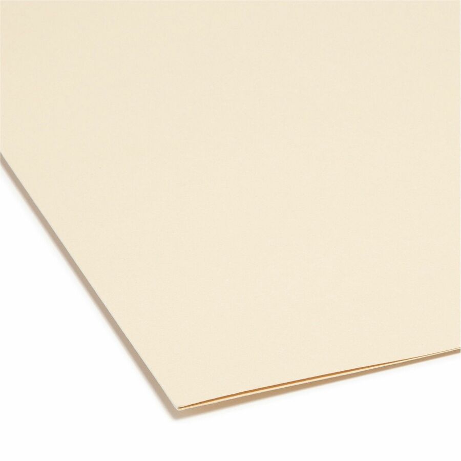 100% Recycled Manila Top Tab File Folders, 1/3-Cut Tabs: Assorted, Letter Size, 0.75" Expansion, Manila, 100/Box