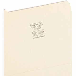 Manila File Folders, 1/5-Cut Tabs: Assorted, Letter Size, 0.75" Expansion, Manila, 100/Box