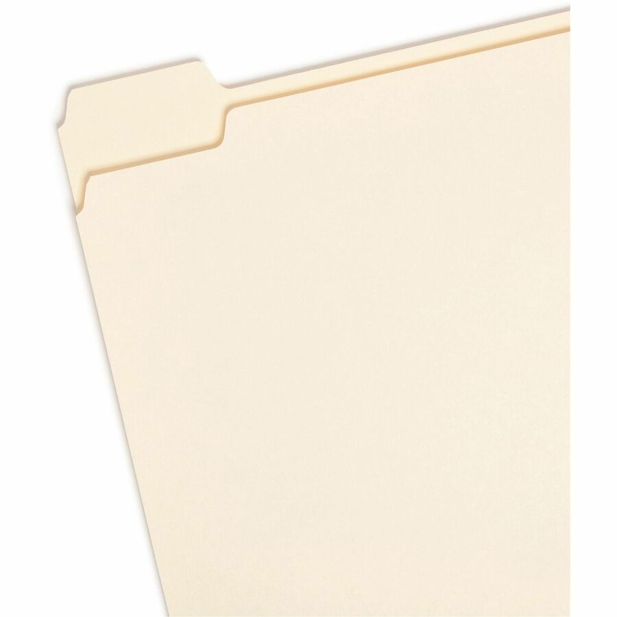Manila File Folders, 1/5-Cut Tabs: Assorted, Letter Size, 0.75" Expansion, Manila, 100/Box