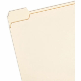 Manila File Folders, 1/5-Cut Tabs: Assorted, Letter Size, 0.75" Expansion, Manila, 100/Box