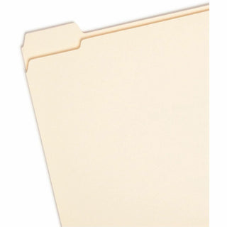 Reinforced Tab Manila File Folders, 1/5-Cut Tabs: Assorted, Letter Size, 0.75" Expansion, 11-pt Manila, 100/Box