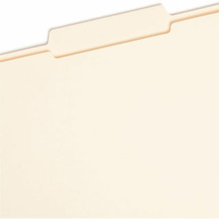 Reinforced Guide Height File Folders, 2/5-Cut Tabs: Right of Center Position, Letter Size, 0.75" Expansion, Manila, 100/Box