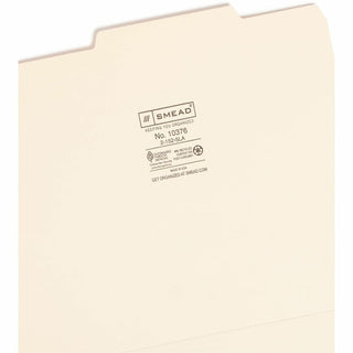 Reinforced Guide Height File Folders, 2/5-Cut Tabs: Right of Center Position, Letter Size, 0.75" Expansion, Manila, 100/Box