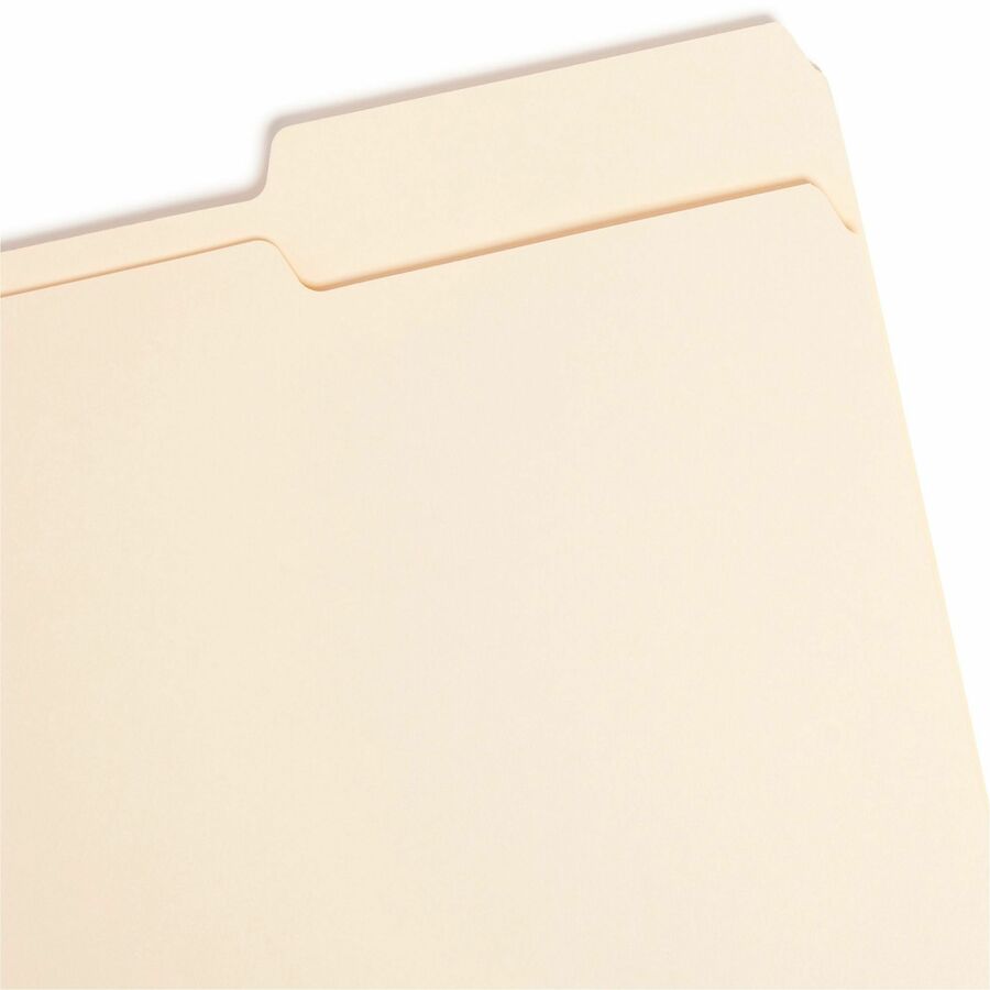 Manila Guide Height Systems File Folders, 2/5-Cut Tabs: Right of Center, Letter Size, 0.75" Expansion, Manila, 100/Box