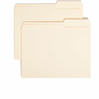 Manila Guide Height Systems File Folders, 2/5-Cut Tabs: Right of Center, Letter Size, 0.75" Expansion, Manila, 100/Box