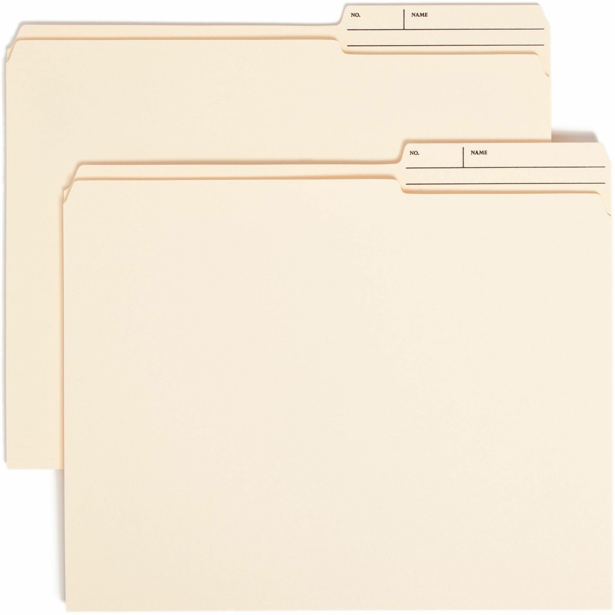 Reinforced Guide Height File Folders, 2/5-Cut Printed Tabs: Right Position, Letter Size, 0.75" Expansion, Manila, 100/Box