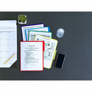 Poly Colored File Folders With Slash Pocket, 1/3-Cut Tabs: Assorted, Letter Size, 0.75" Expansion, Assorted Colors, 30/Box