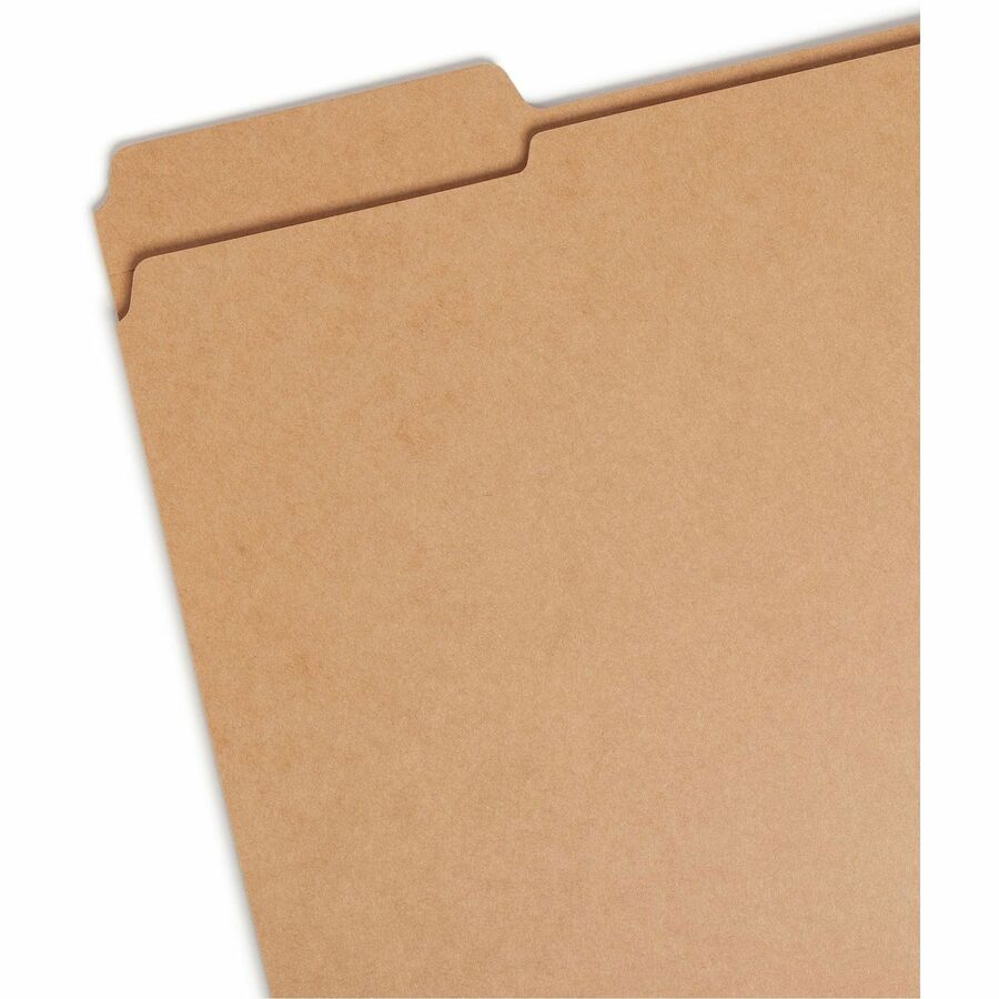 Heavyweight Kraft File Folder, 1/3-Cut Tabs: Assorted, Letter Size, 0.75" Expansion, 11-pt Kraft, Brown, 100/Box