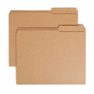 Guide Height Reinforced Heavyweight Kraft File Folder, 2/5-Cut Tabs: Right of Center, Letter, 0.75" Expansion, Brown, 100/Box