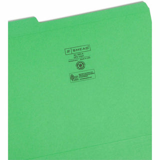 Reinforced Top Tab Colored File Folders, 1/3-Cut Tabs: Assorted, Letter Size, 0.75" Expansion, Assorted Colors, 12/Pack