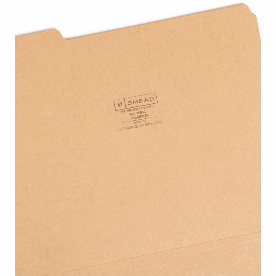 Colored File Folders, 1/3-Cut Tabs: Assorted, Letter Size, 0.75" Expansion, Assorted Colors, 100/Box