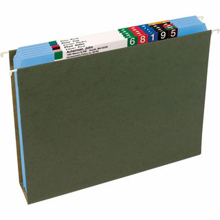 Reinforced Top Tab Colored File Folders, Straight Tabs, Letter Size, 0.75" Expansion, Blue, 100/Box